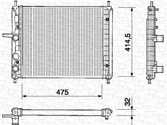 MAGNETI MARELLI radiatorius, variklio aušinimas 350213163000